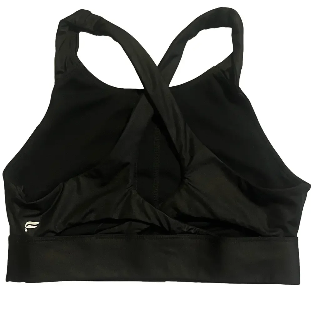 Fabletics Black High Impact Cross-Back Sports Bra | EUC | Sz S